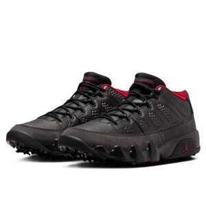 New Men's Jordan Air Jordan 9 Retro Low Golf Shoes Size 8 Black/Charcoal $230